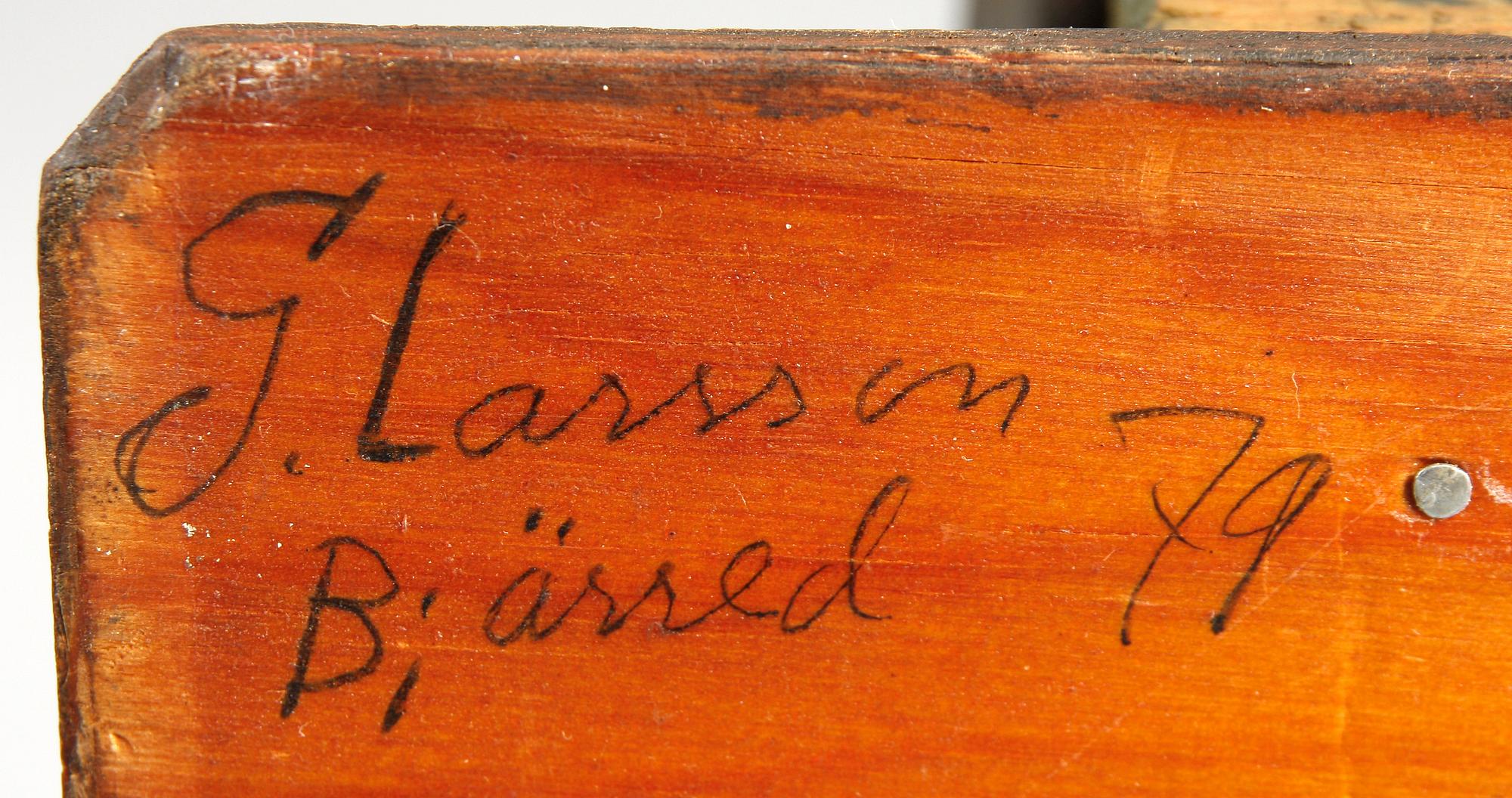 SKULPTUR, trä, sign G. Larsson Bjärred- 79.