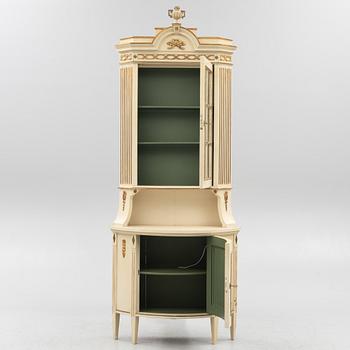 Corner cabinet, circa mid-20th century, Gustavian style.