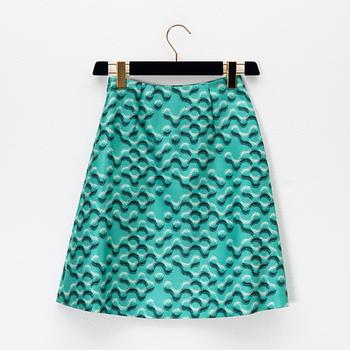 Prada, a wool/silk skirt, size 36.