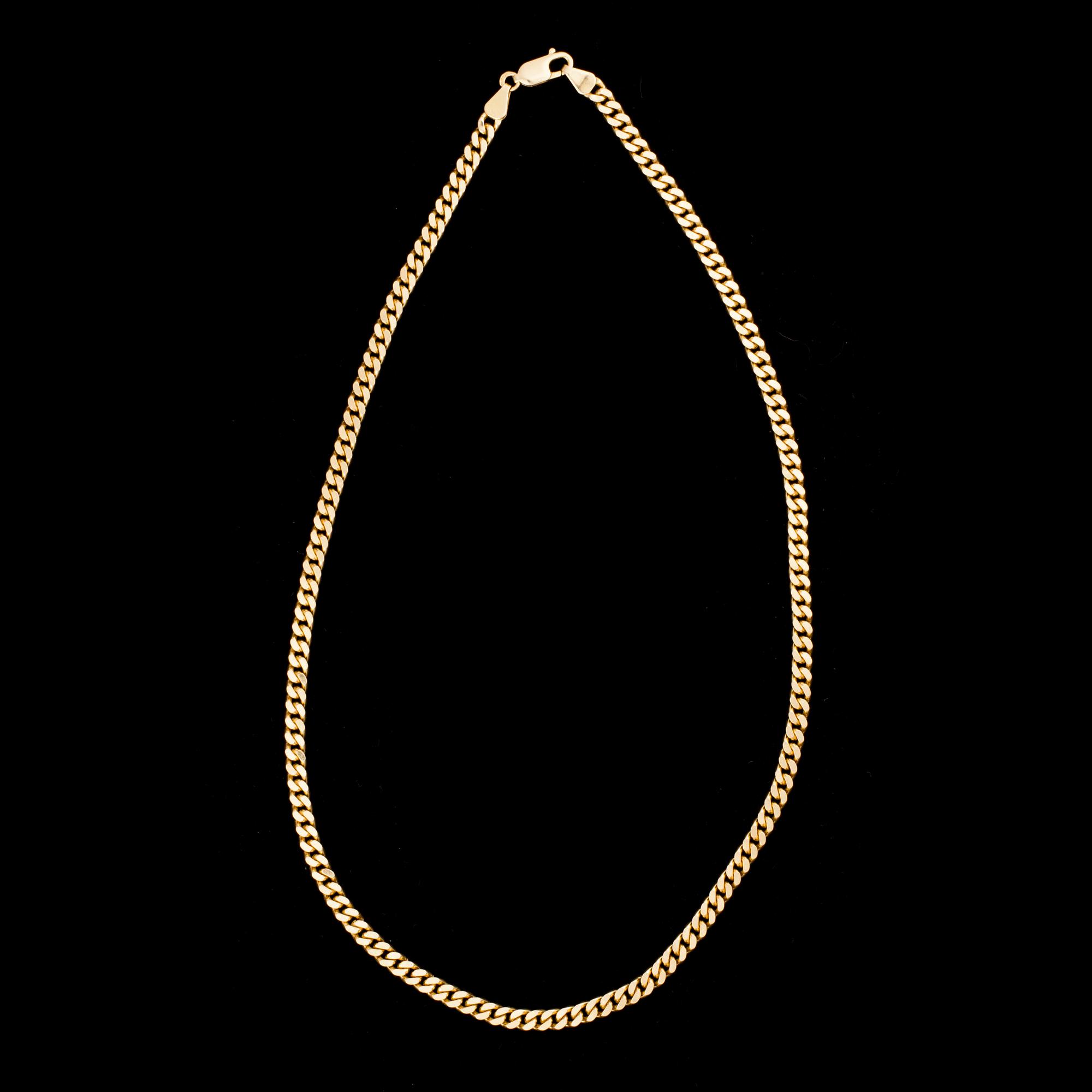 HALSKED, 14K guld, 1900-talets slut. Vikt 36 g,