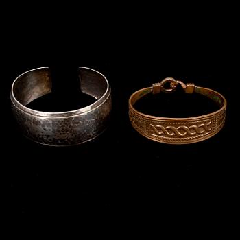 PARTI KALEVALA SMYCKEN, 5 st. silver, brons, spektrolit, agat.