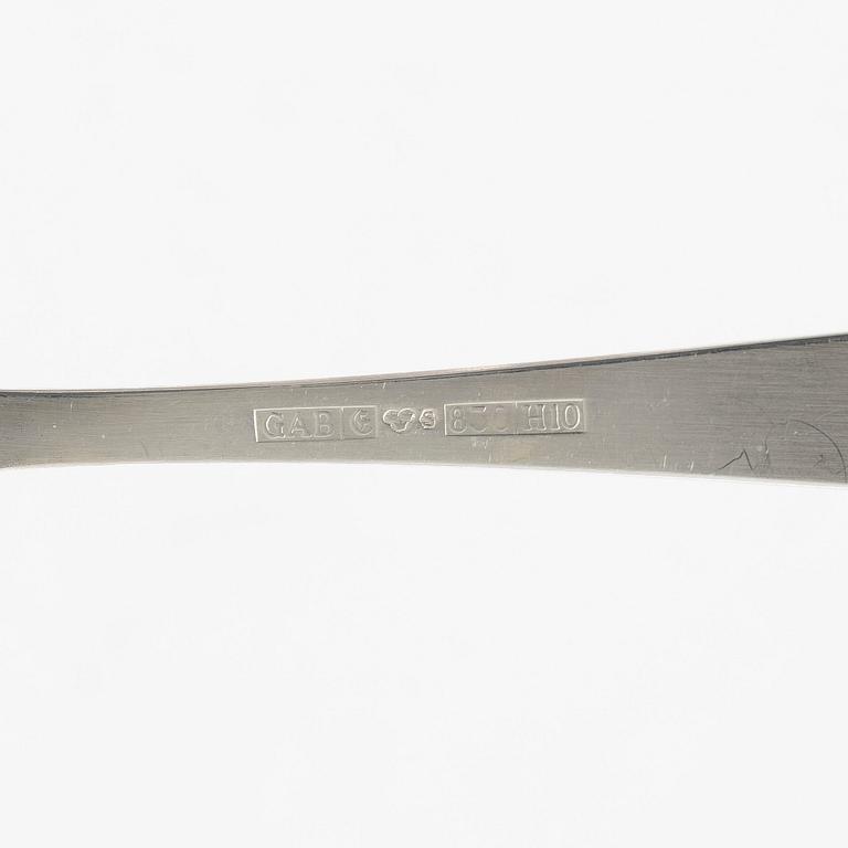 Jacob Ängman, Bestickuppsättning, 126 delar, silver, modell "Rosenholm", GAB, Eskilstuna, bl a 1979.