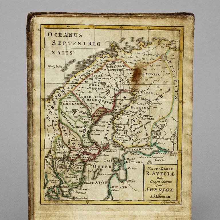 BOK, "Atlas Juvenilis eller Geographiska Chartor", Anders Åkerman, 1768.