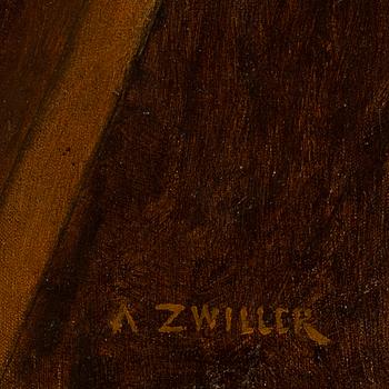 AUGUSTIN ZWILLER, oil on canvas, signed A. Zwiller.
