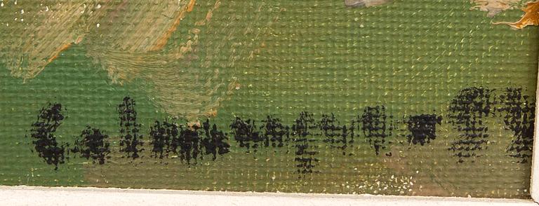 Gösta Calmeyer, oil on canvas signed and dated 55(?).