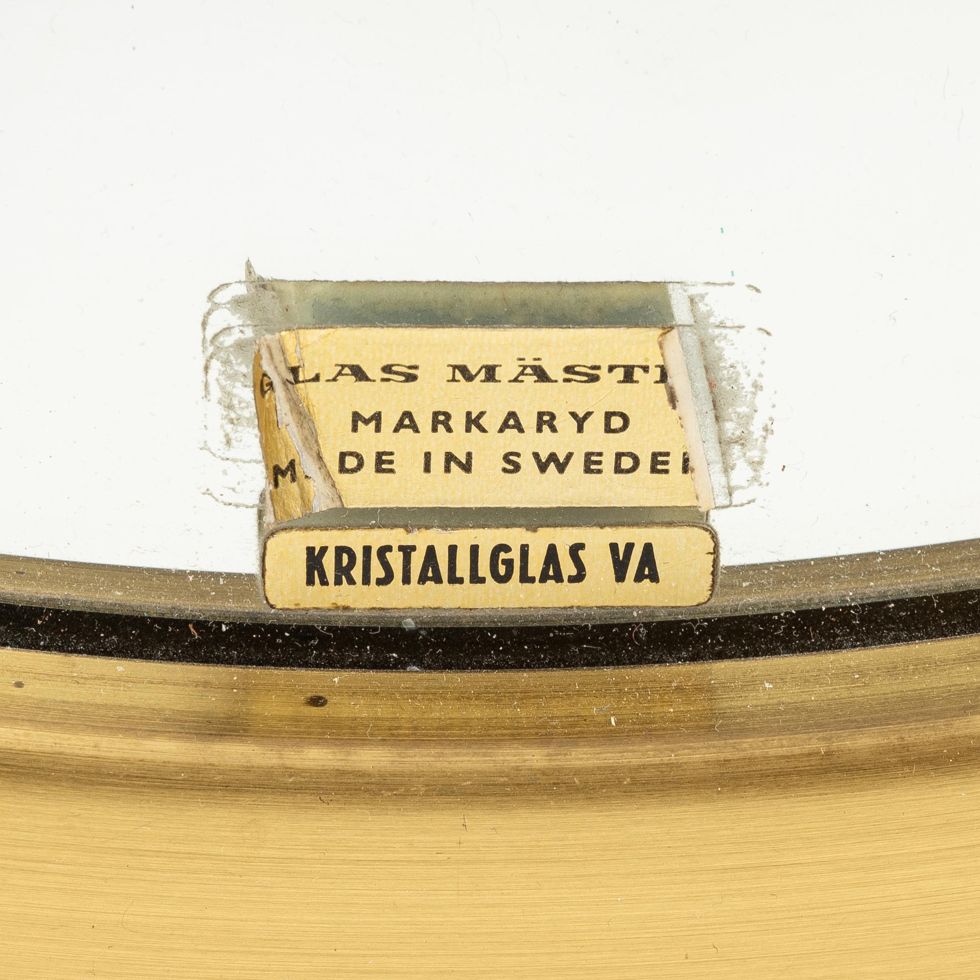 Dressing table with stool, and mirror, including Glassmaster Markaryd, second half of the 20th century.