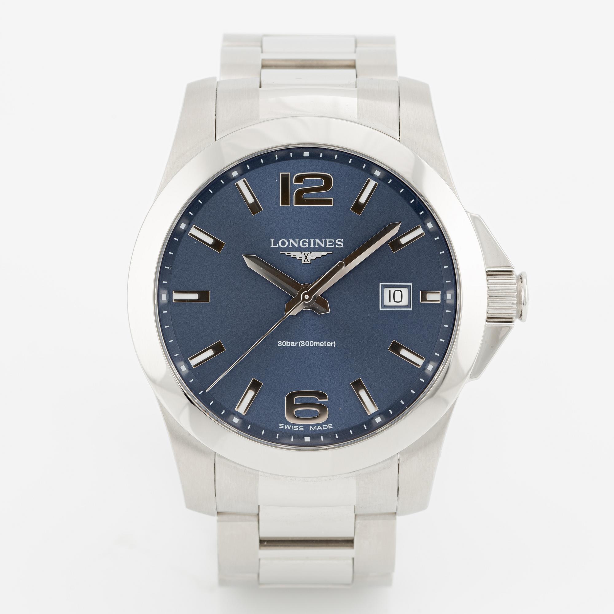Longines Conquest wristwatch 41 mm. Bukowskis