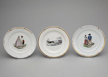 TALLRIKAR, 6 st, Ironstone China, stenporslin, Rörstrand, tidigt 1900-tal.