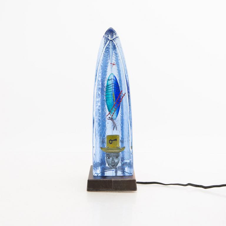 Bertil Vallien, a signed glass sculpture Kosta Boda.