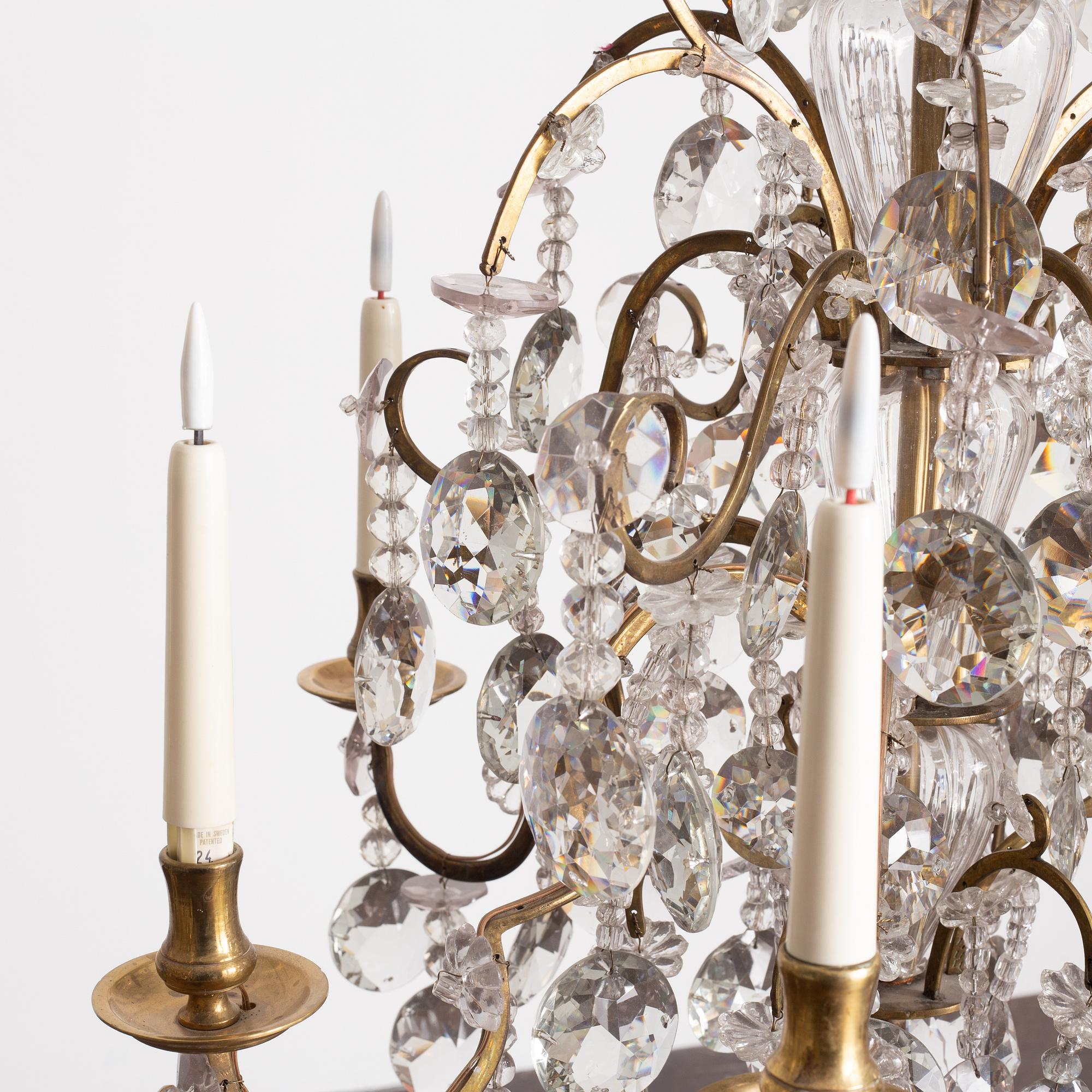 Chandelier, Rococo style, 20th century.