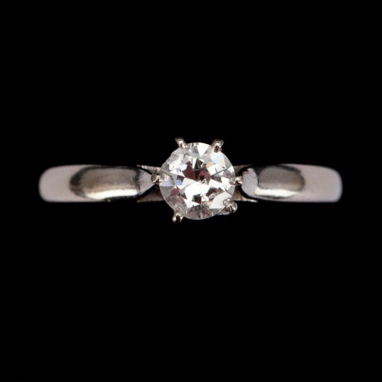 RING, vitguld 18K, briljantslipad diamant ca 0,25 ct. Paino 2,5 g.