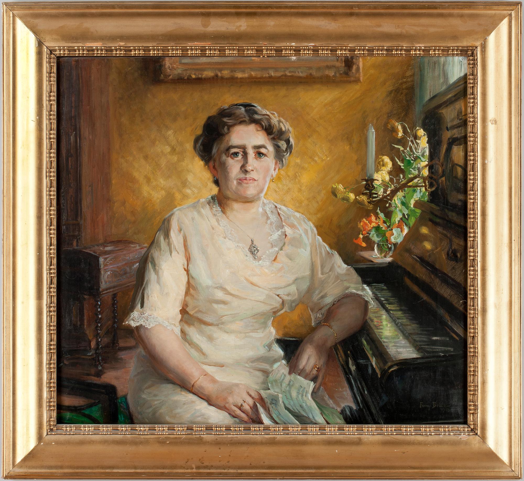 FANNY BRATE, olja på duk, sign o dat 1913.