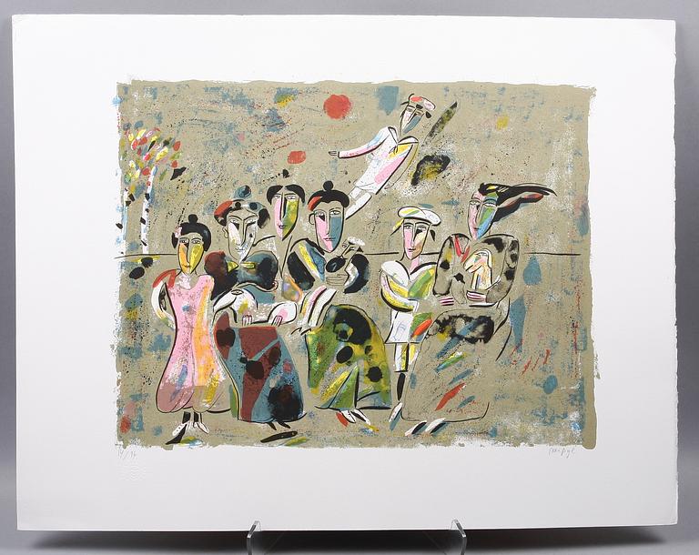 MADELEINE PYK, 2 st, färglitografier. Sign o numr 55/275 resp 14/96.