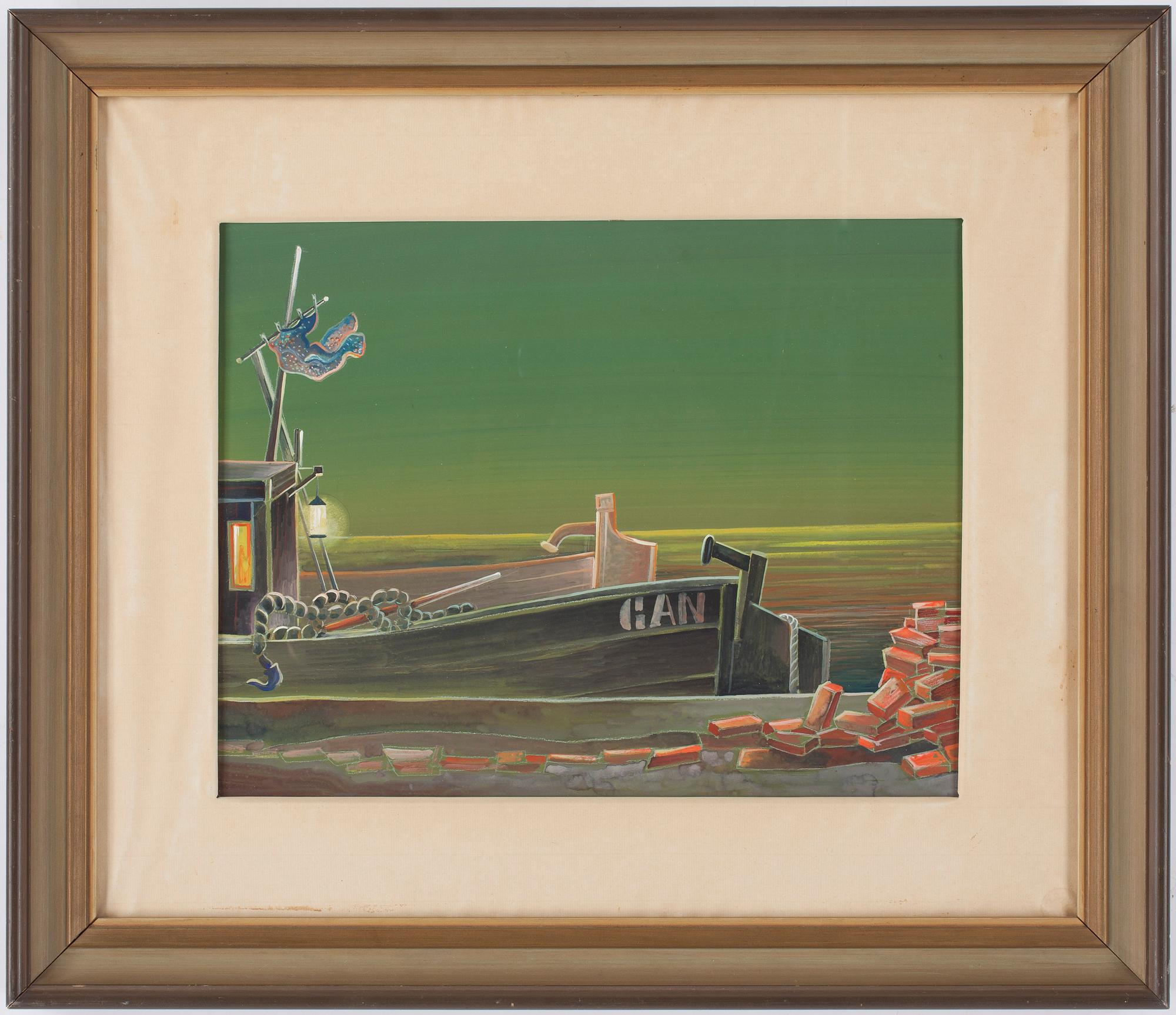 GÖSTA ADRIAN-NILSSON, gouache, sign.