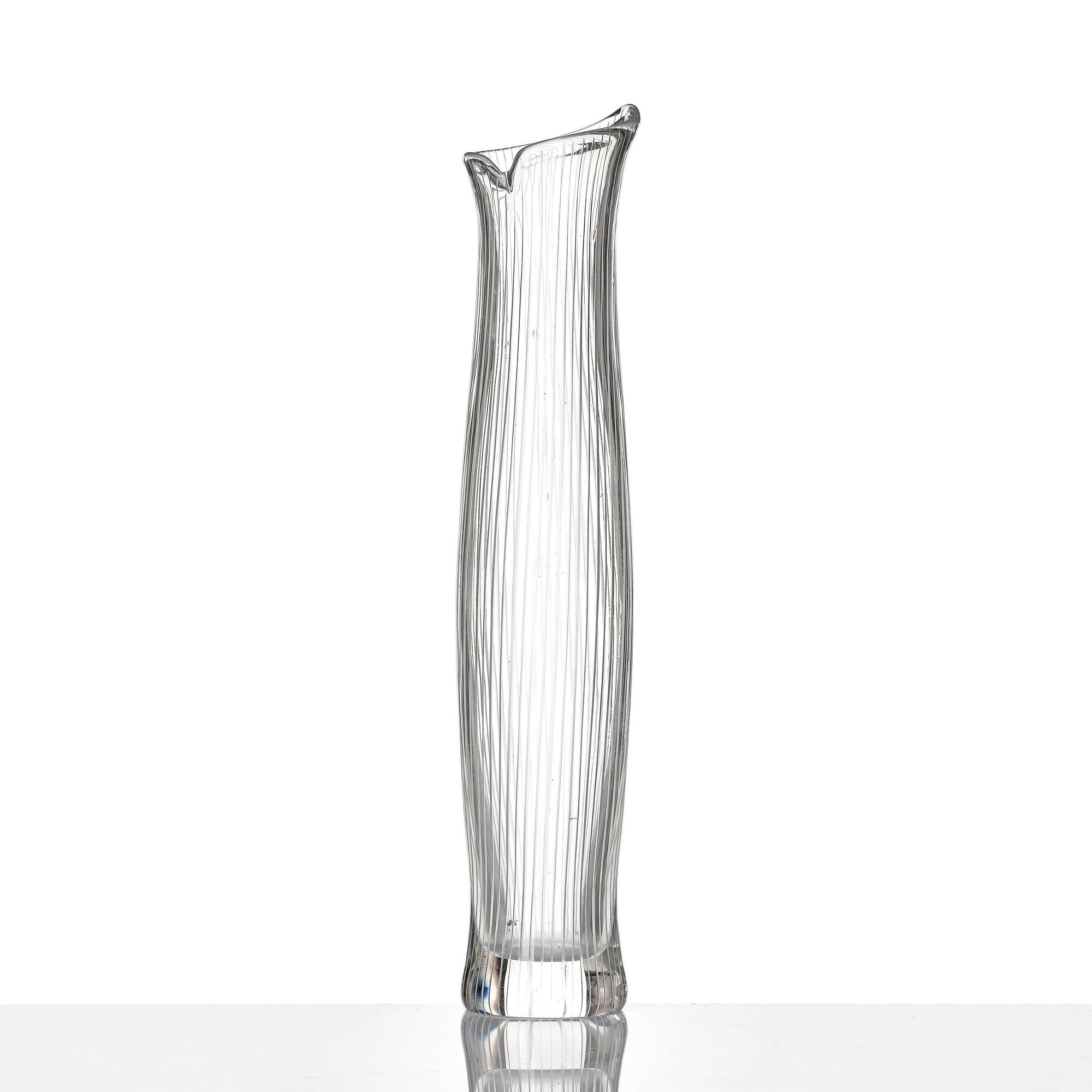 Tapio Wirkkala, a 'Tuonelas flod' glass vase, Iittala, Finland, model 3522.
