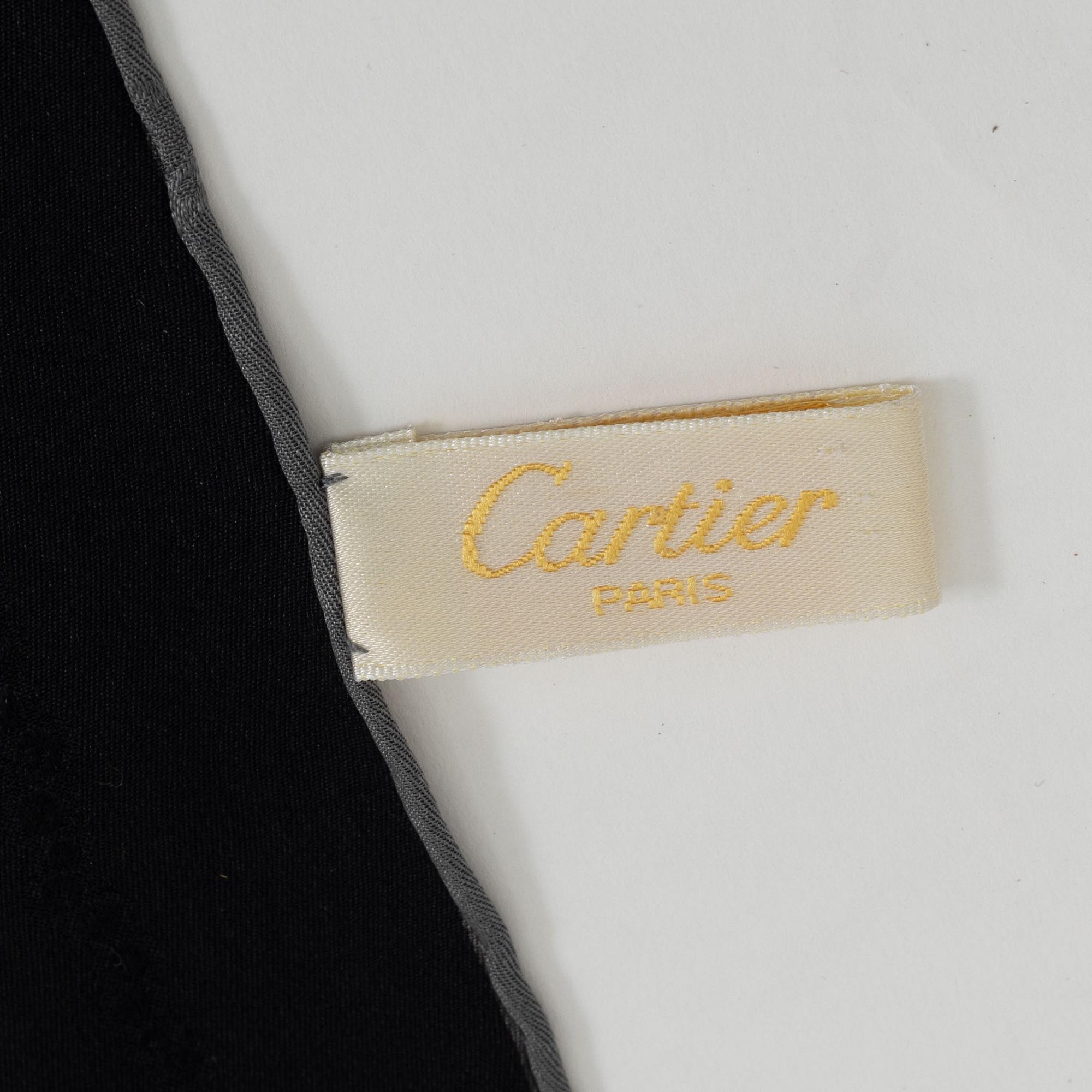 Cartier, a jacquard silk scarf, 'Panthere Royale'.