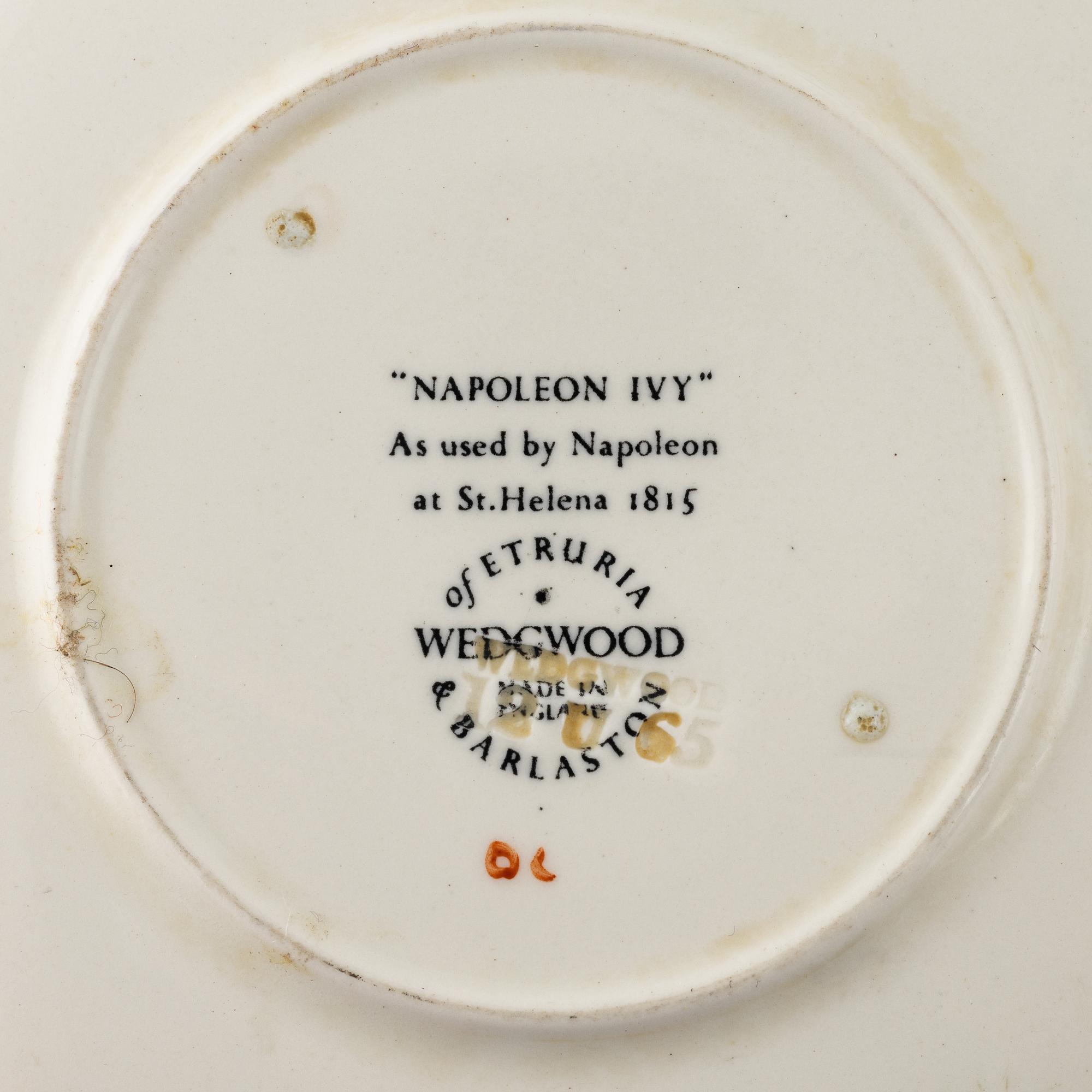 A 56-piece coffee and tea service, 'Napoleon Ivy', creamware, Wedgwood, England.