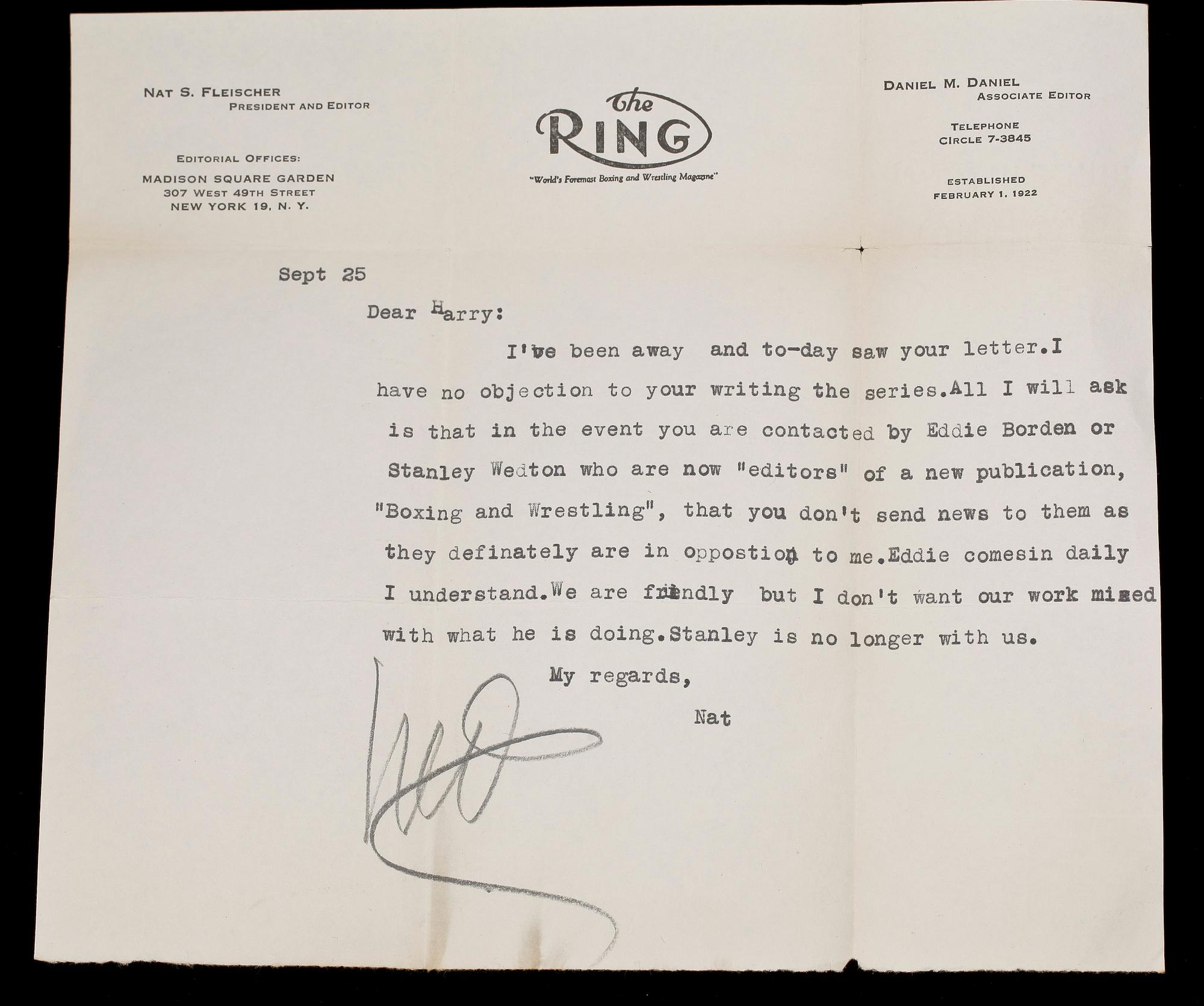 AUTOGRAFER AV BOXARE, 5 st, 1930-60-tal.