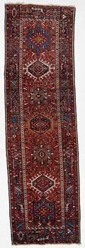Gallery carpet, semi-antique Karadja, approx. 327 x 95 cm.
