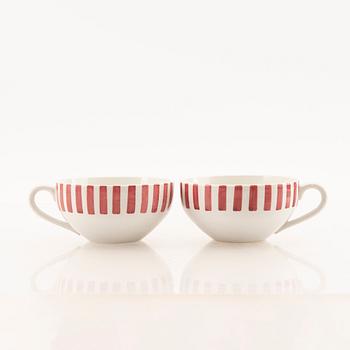 Karin Björquist,  27 pieces of eartheware tableware for Gustavsberg, model "Tea", third quarter of the 20th century.