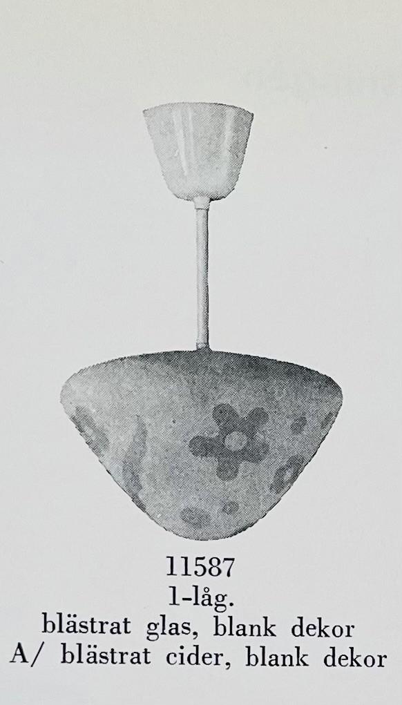 Harald Notini, a pair of ceiling lamps, model "11587" Arvid Böhlmarks Lampfabrik, 1940s.