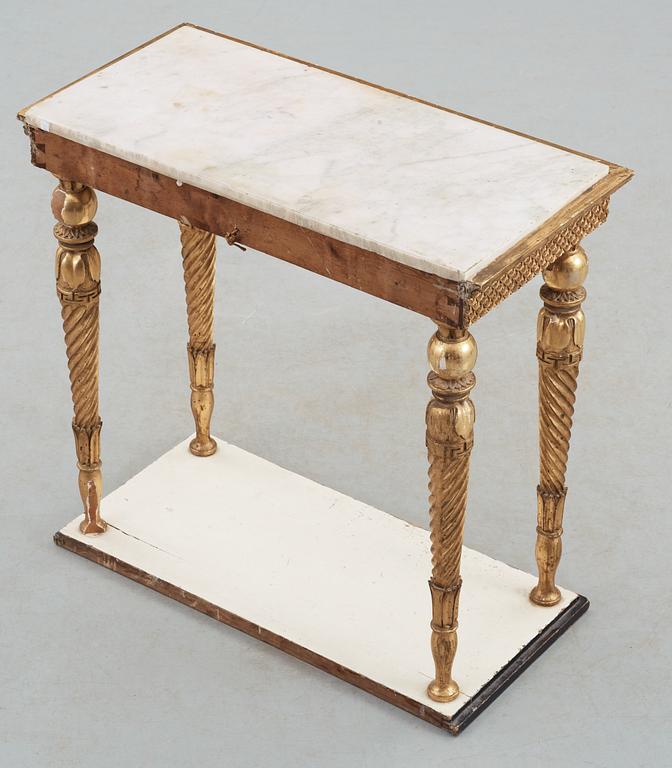 A late Gustavian early 19th century console table.