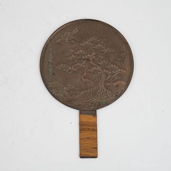 Speglar, 3 st, brons, Japan, 1900-tal.