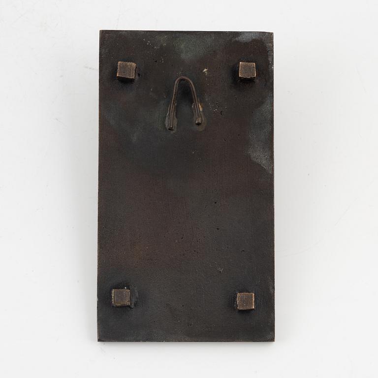 Bror Marklund, embossment, bronze, height 16 cm.