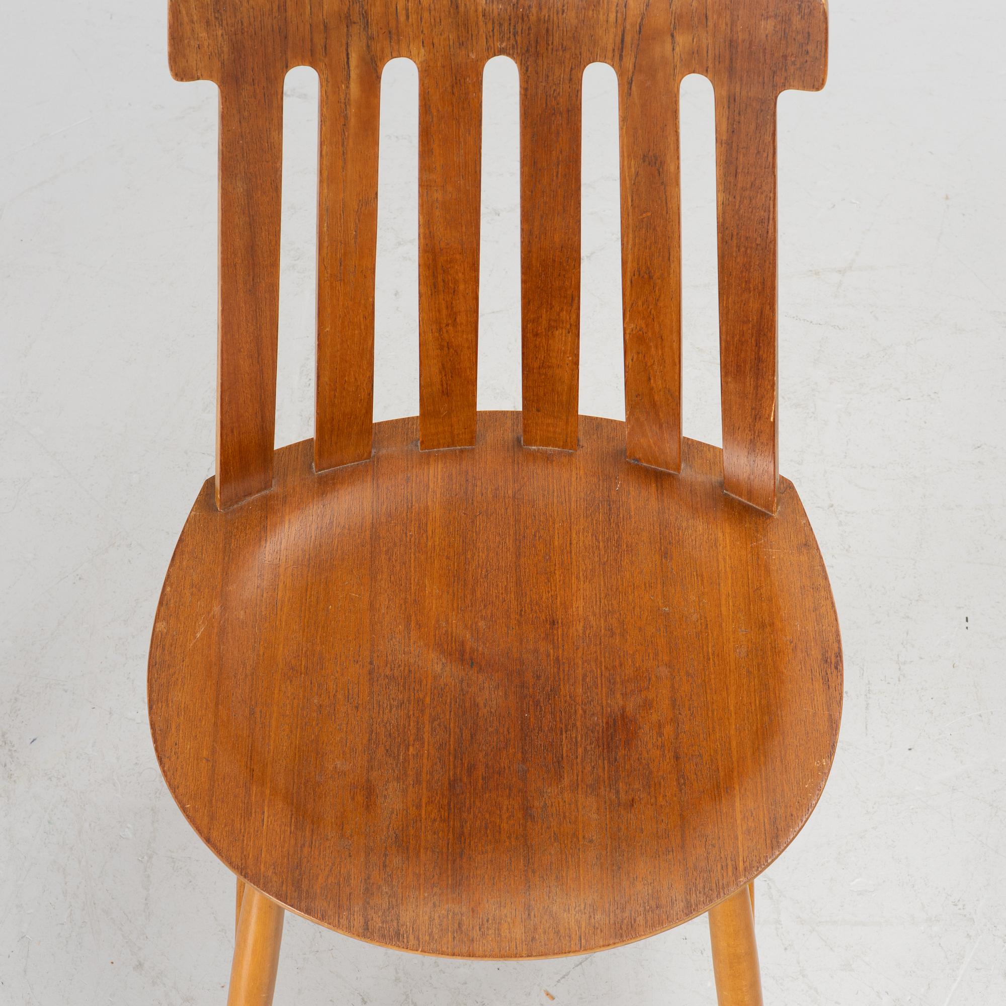 Jan Hallberg, five 'Tallåsen' chairs, Edsbyverken, 1960s.
