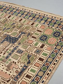 Märta Måås-Fjetterström, Matta, "Hästhagen", flossa, ca 332-337 x 216,5-222 cm, signerad AB MMF.