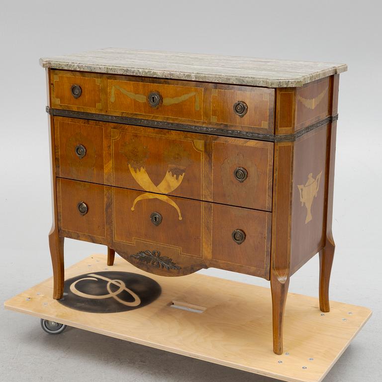 A Gustavian style chest of drawers, early 20th Century.