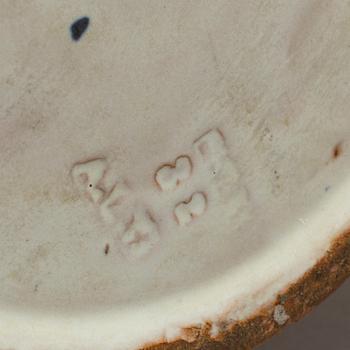INGRID ATTERBERG, golvvas, "Inca", lergods, Uppsala-Ekeby. 1947-1953.