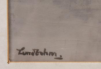 SIXTEN LUNDBOHM, olja på pannå, sign. Dat a tergo 1956.