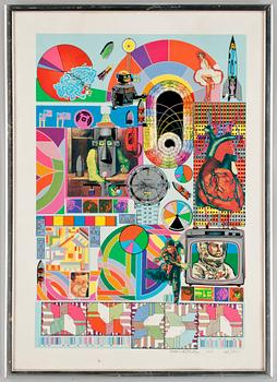 Eduardo Paolozzi · EDUARDO PAOLOZZI, silkscreen, signerad i blyerts o numr 126/3000. Dat 1971.