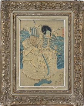 KUNIYOSHI, träsnitt, Japan 1800-tal.