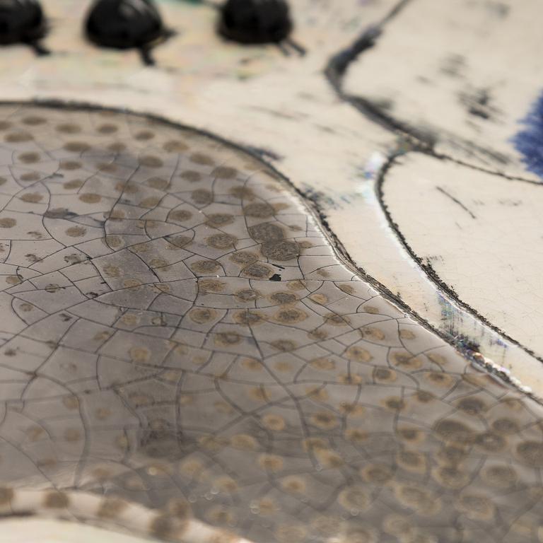 Birger Kaipiainen, dekorationsfat, stengods signerad Kaipiainen.