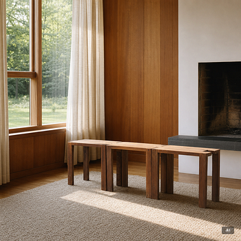 Thomas Sandell, three "Bröllopspallen" stools, Asplund, 21st century.
