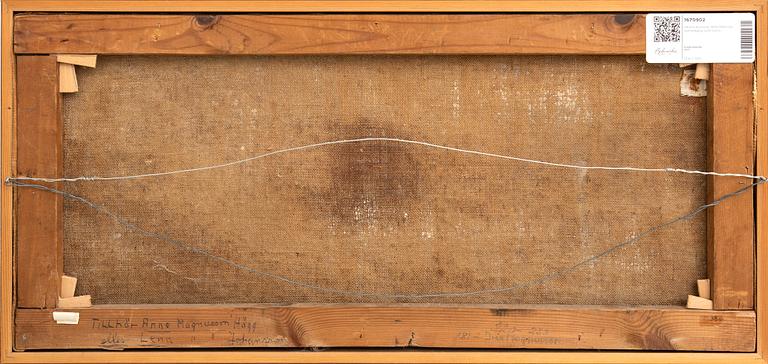 Okänd konstnär 1800/1900-tal,  Solnedgång över hamn.