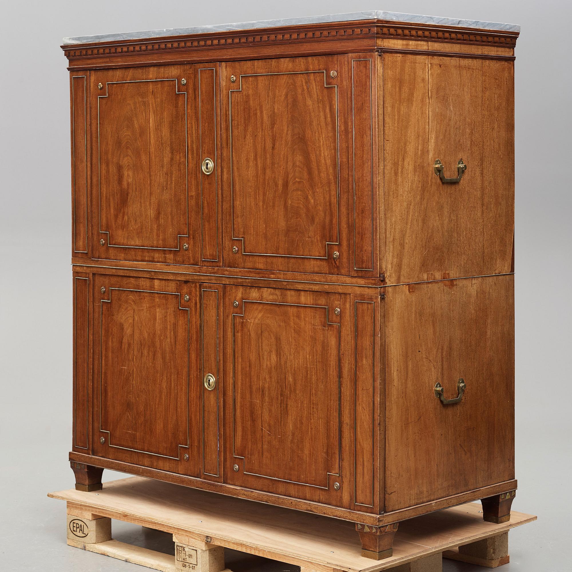 A late Gustavian late 18th century cupboard.