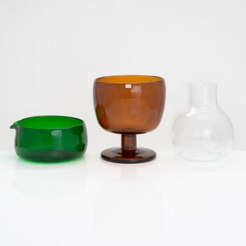 Kaj Franck, a 3-piece 'Sargasso' glassware set, Nuutajärvi. The series was designed in the 1960s.