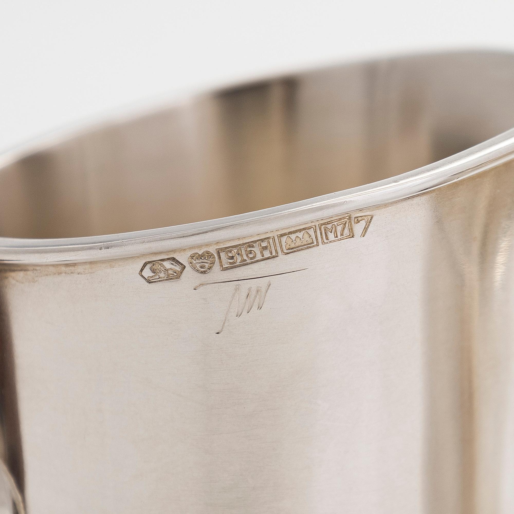 Tapio Wirkkala, a three-piece silver coffee set, Kultakeskus, Hämeenlinna 1962 and 1965.