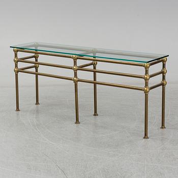 A brass and glass sideboard, 21st Century.