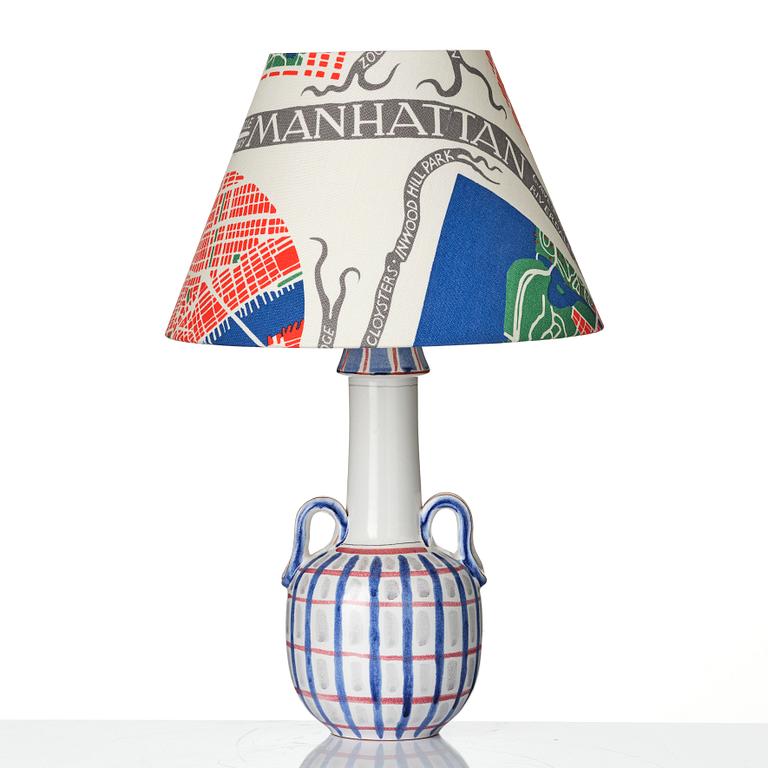 Wilhelm Kåge, lampfot, fajans, Gustavsbergs Studio, 1940-tal.