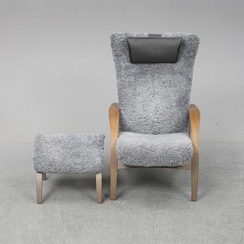 A 'Delta Adventure' easy chair with foot rest, Brunstad, Norge.