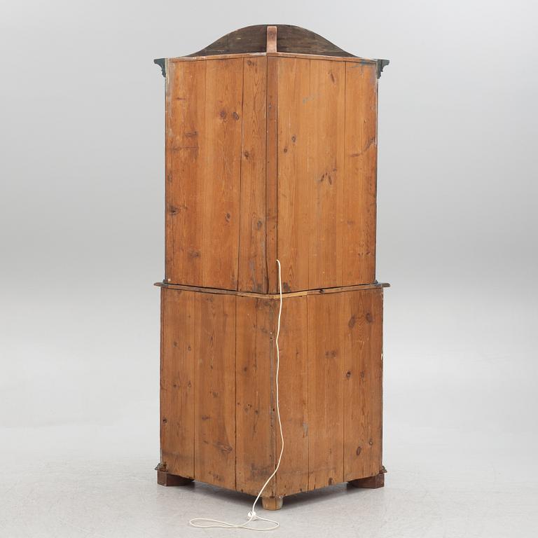 A Rococo corner cabinet, Sweden, second half of the 18th century.