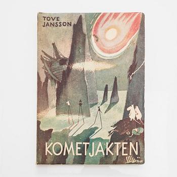 Tove Jansson, kirja, "Kometjakten", ensipainos, Söderströms & C:o, Mercators tryckeri, Helsinki 1946.