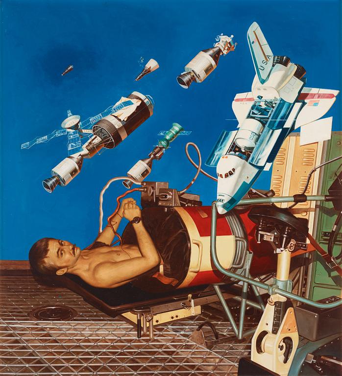 Erró (Gudmundur Gudmundsson), “All The Manned Space Vehicles” from the "Serie spatiale".