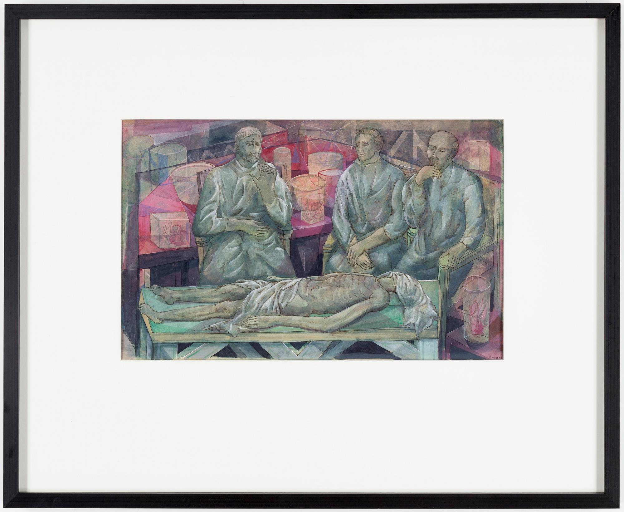 PETER WEISS, gouache and watercolour on paper, signed P Weiss and dated 46.