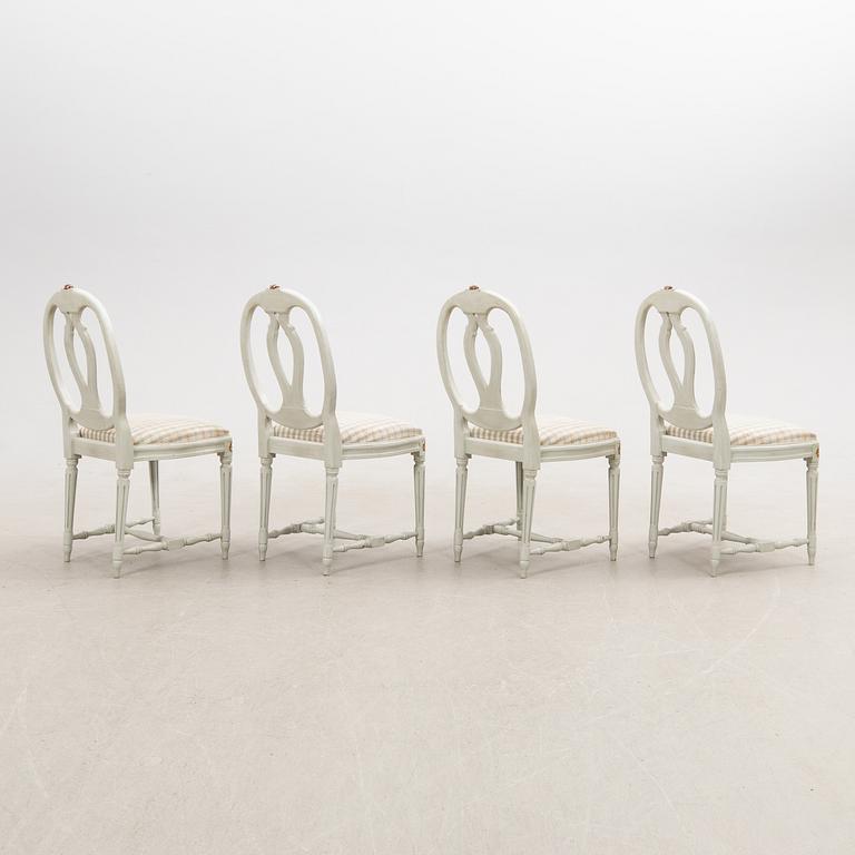 Dining group, 5 pcs, Gustavian style, K.A Roos, Helsingborg, later half of the 20th century.
