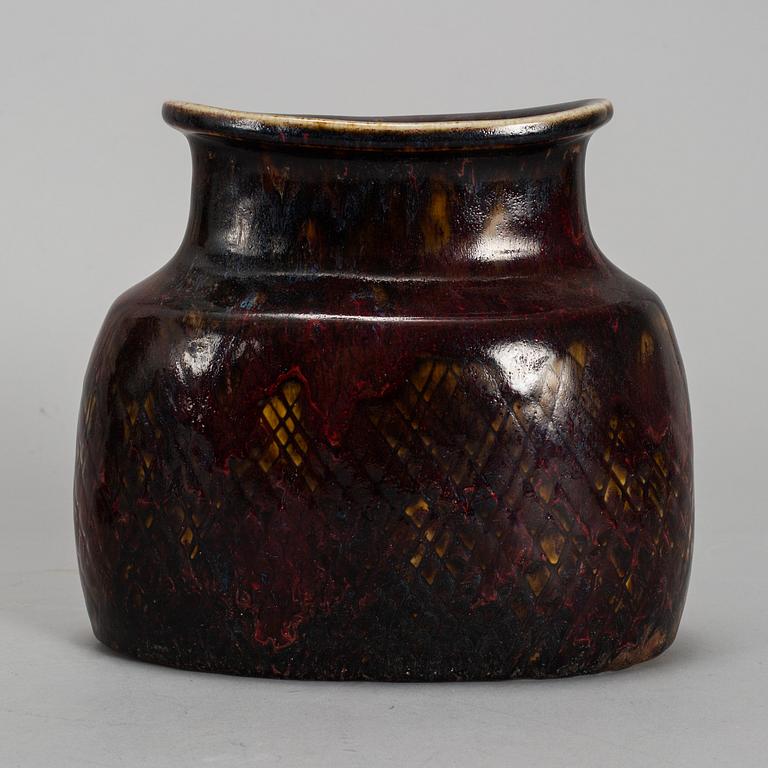 A Stig Lindberg stoneware vase, Gustavsberg studio.